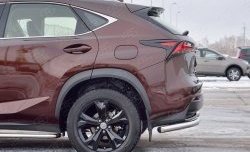 16 899 р. Защита заднего бампера (Ø63 мм уголки, нержавейка) SLITKOFF Lexus NX200 Z10 дорестайлинг (2014-2017)  с доставкой в г. Вологда. Увеличить фотографию 3