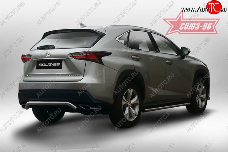 13 679 р. Защита заднего бампера (F-Sport) Souz-96 (d60) Lexus NX200 Z10 дорестайлинг (2014-2017)  с доставкой в г. Вологда