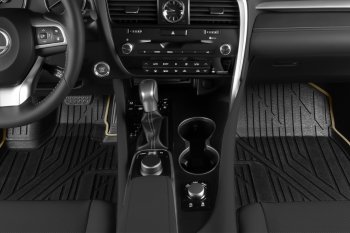 10 529 р. Коврик в салони премиум-класса Kvest Lexus RX450 AL20 дорестайлинг (2015-2019)  с доставкой в г. Вологда. Увеличить фотографию 2