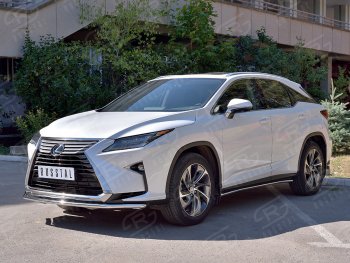 18 299 р. Защита переднего бампера (Ø42 мм, нержавейка, кроме F-Sport) SLITKOFF Lexus RX350L AL20 рестайлинг (2019-2022)  с доставкой в г. Вологда. Увеличить фотографию 2