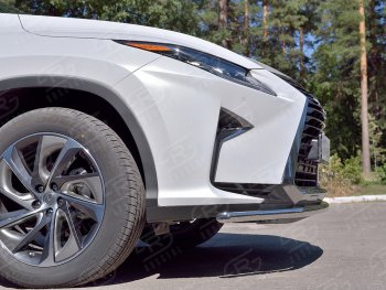 18 299 р. Защита переднего бампера (Ø42 мм, нержавейка, кроме F-Sport) SLITKOFF Lexus RX350L AL20 рестайлинг (2019-2022)  с доставкой в г. Вологда. Увеличить фотографию 3