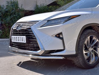 18 299 р. Защита переднего бампера (Ø42 мм, нержавейка, кроме F-Sport) SLITKOFF Lexus RX350L AL20 рестайлинг (2019-2022)  с доставкой в г. Вологда. Увеличить фотографию 4
