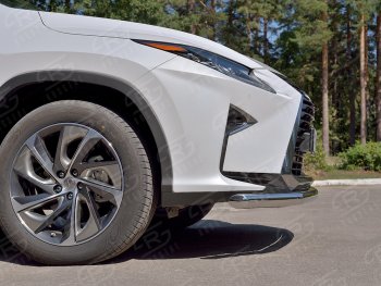 19 299 р. Защита переднего бампера (Ø63 мм, нержавейка, кроме F-Sport) SLITKOFF Lexus RX350L AL20 рестайлинг (2019-2022)  с доставкой в г. Вологда. Увеличить фотографию 3