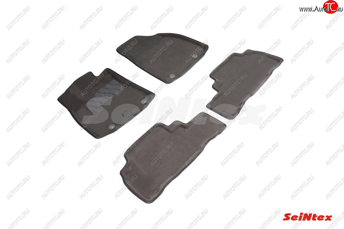 7 649 р. Текстильные 3D коврики в салон SEINTEX серые Lexus RX350 AL10 дорестайлинг (2008-2012)  с доставкой в г. Вологда