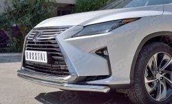 19 549 р. Защита переднего бампера (2 трубыØ63 и 42 мм, нержавейка) SLITKOFF Lexus RX 200T AL20 дорестайлинг (2015-2017)  с доставкой в г. Вологда. Увеличить фотографию 4