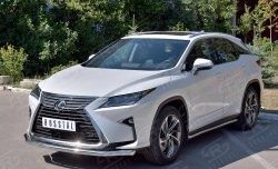 16 949 р. Защита переднего бампера (Ø63 мм, нержавейка) SLITKOFF Lexus RX 200T AL20 дорестайлинг (2015-2017)  с доставкой в г. Вологда. Увеличить фотографию 2