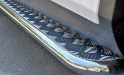 24 649 р. Широкая защита порогов из трубы диаметром 42 мм SLITKOFF Lexus RX 200T AL20 дорестайлинг (2015-2017)  с доставкой в г. Вологда. Увеличить фотографию 3