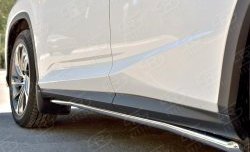 17 299 р. Защита порогов из круглой трубы диаметром 42 мм SLITKOFF Lexus RX 200T AL20 дорестайлинг (2015-2017)  с доставкой в г. Вологда. Увеличить фотографию 3