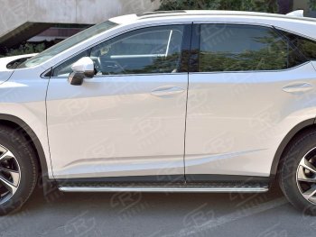 22 999 р. Широкая защита порогов с трубой диаметром 42 мм SLITKOFF v2 Lexus RX 200T AL20 дорестайлинг (2015-2017)  с доставкой в г. Вологда. Увеличить фотографию 3