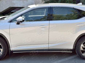 17 999 р. Защита порогов SLITKOFF из круглой трубы диаметром 42 мм v3 Lexus RX 200T AL20 дорестайлинг (2015-2017)  с доставкой в г. Вологда. Увеличить фотографию 2