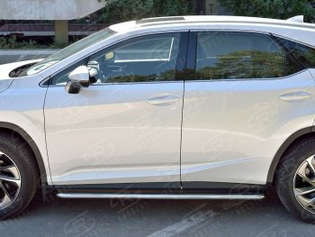 27 999 р. Широкая защита порогов с трубой диаметром 42 мм SLITKOFF v3 Lexus RX 200T AL20 дорестайлинг (2015-2017)  с доставкой в г. Вологда. Увеличить фотографию 3