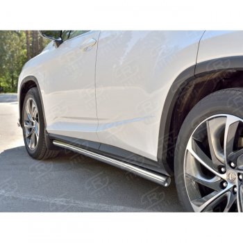 19 999 р. Защита порогов SLITKOFF из круглой трубы диаметром 42 мм v3 Lexus RX 200T AL20 дорестайлинг (2015-2017)  с доставкой в г. Вологда. Увеличить фотографию 2