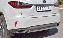 12 999 р. Защита заднего бампера (Ø75x42 мм, нержавейка) Russtal Lexus RX 200T AL20 дорестайлинг (2015-2017)  с доставкой в г. Вологда. Увеличить фотографию 3