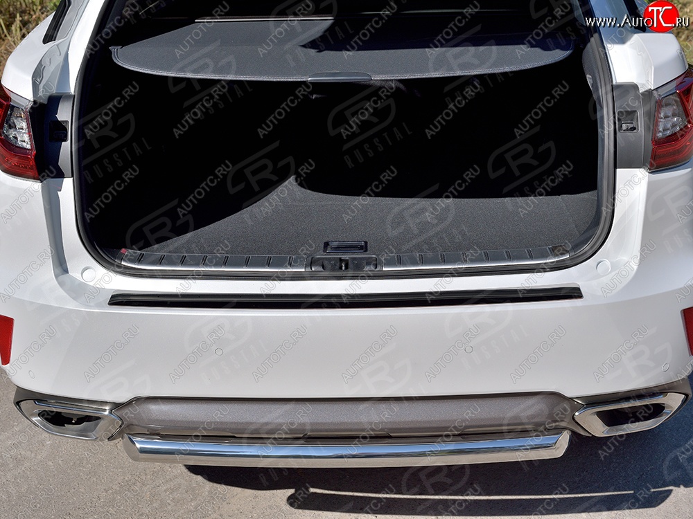 2 299 р. Накладка защитная на верхнюю часть заднего бампера Russtal Lexus RX 200T AL20 дорестайлинг (2015-2017)  с доставкой в г. Вологда