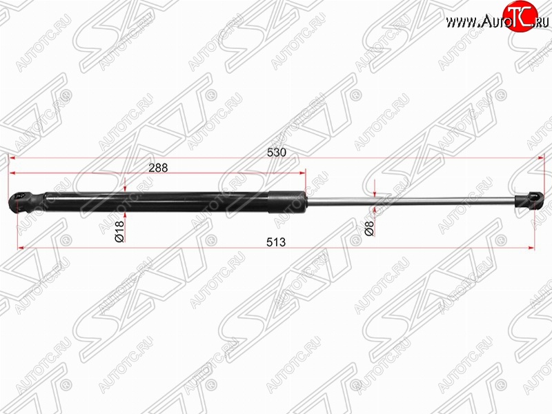 659 р. Правый упор капота SAT (газовый) Lexus RX270 AL10 дорестайлинг (2010-2012)  с доставкой в г. Вологда