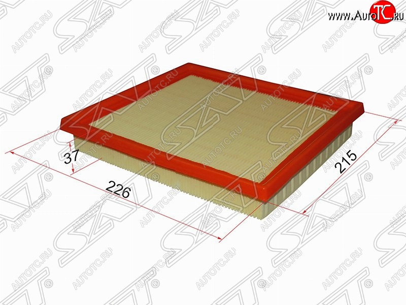 271 р. Фильтр воздушный двигателя SAT (226х215х37 mm)  Lexus RX  270 (2015-2019), Lexus RX270  AL10 (2010-2012), Lexus RX350  AL10 (2008-2015), Lexus RX450H  AL10 (2009-2012), Toyota Highlander  XU40 (2007-2013), Toyota Kluger  XU40 (2007-2013)  с доставкой в г. Вологда