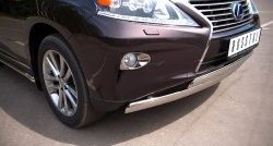 16 849 р. Защита переднего бампера (2 трубыØ75х42 мм, нержавейка) Russtal Lexus RX350 AL10 дорестайлинг (2008-2012)  с доставкой в г. Вологда. Увеличить фотографию 2