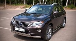 16 849 р. Защита переднего бампера (2 трубыØ75х42 мм, нержавейка) Russtal Lexus RX350 AL10 дорестайлинг (2008-2012)  с доставкой в г. Вологда. Увеличить фотографию 4