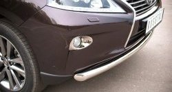 13 999 р. Одинарная защита переднего бампера диаметром 63 мм SLITKOFF Lexus RX350 AL10 дорестайлинг (2008-2012)  с доставкой в г. Вологда. Увеличить фотографию 2