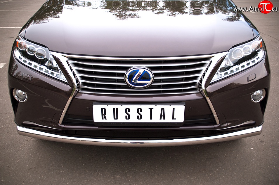 13 999 р. Одинарная защита переднего бампера диаметром 63 мм SLITKOFF Lexus RX350 AL10 дорестайлинг (2008-2012)  с доставкой в г. Вологда
