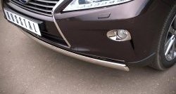 11 599 р. Защита переднего бампера (Ø75х42 мм, нержавейка) Russtal Lexus RX350 AL10 дорестайлинг (2008-2012)  с доставкой в г. Вологда. Увеличить фотографию 3