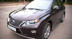 11 599 р. Защита переднего бампера (Ø75х42 мм, нержавейка) Russtal Lexus RX350 AL10 дорестайлинг (2008-2012)  с доставкой в г. Вологда. Увеличить фотографию 4