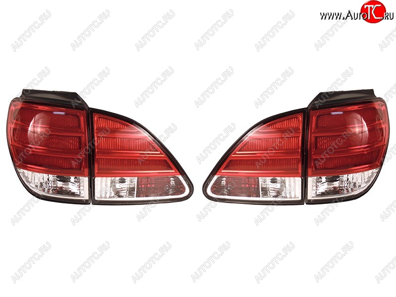 43 999 р. Комплект задних фонарей SAT (красно-белые/диодные) Lexus RX300 XU10 дорестайлинг (1995-2001)  с доставкой в г. Вологда