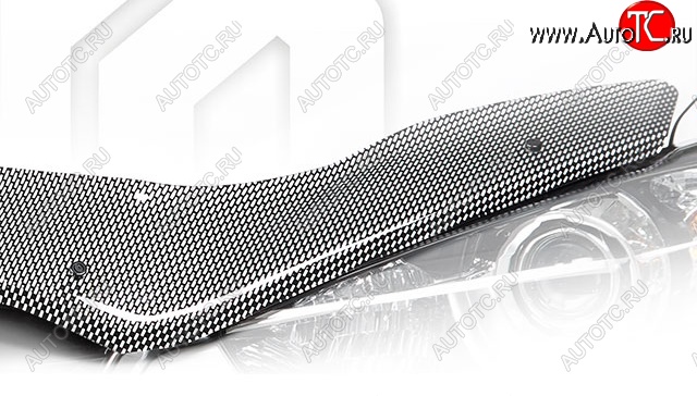 3 399 р. Дефлектор капота (exclusive) CA-Plastiс  Lexus RX300  XU30 - RX400H  XU30 (серия Шелкография карбон-серебро)  с доставкой в г. Вологда