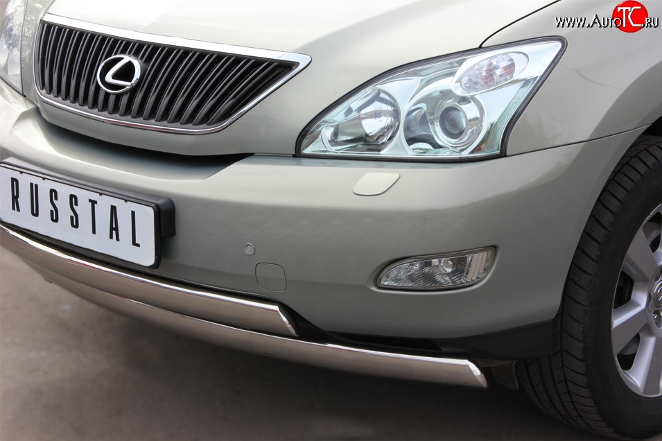 16 849 р. Защита переднего бампера (2 трубыØ75х42 мм, нержавейка) Russtal Lexus RX330 XU30 (2003-2006)  с доставкой в г. Вологда