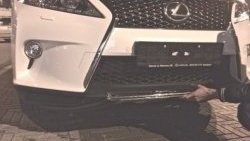 21 599 р. Накладка на передний бампер CT v4 v4 Lexus RX350 AL10 дорестайлинг (2008-2012) (Неокрашенная)  с доставкой в г. Вологда. Увеличить фотографию 2