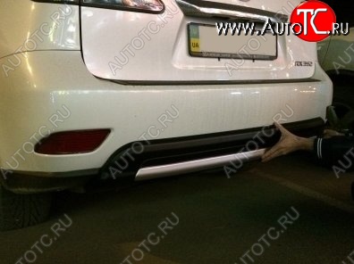 21 499 р. Накладка на задний бампер СТ v5 Lexus RX350 AL10 дорестайлинг (2008-2012) (Неокрашенная)  с доставкой в г. Вологда
