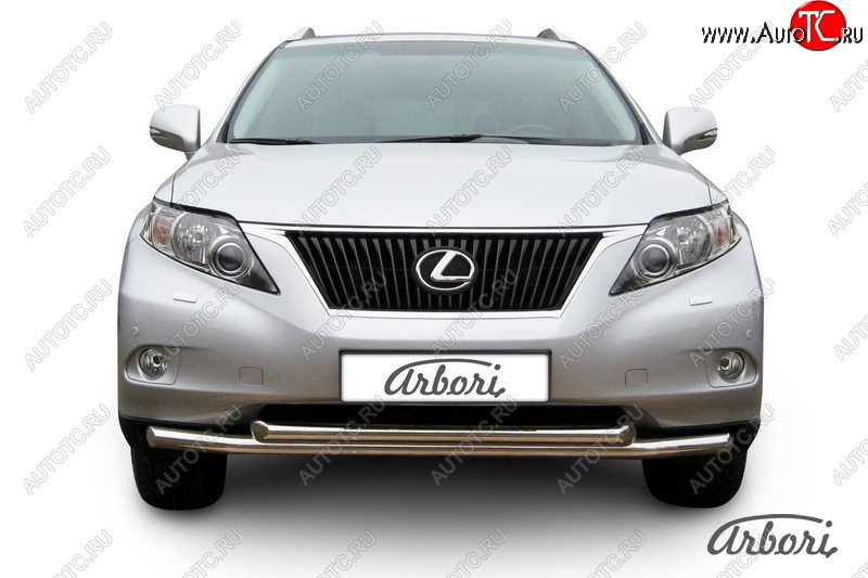 22 049 р. Защита переднего бампера Arbori (нержавейка, 2 трубы d57 и 57 mm) Lexus RX350 AL10 дорестайлинг (2008-2012)  с доставкой в г. Вологда