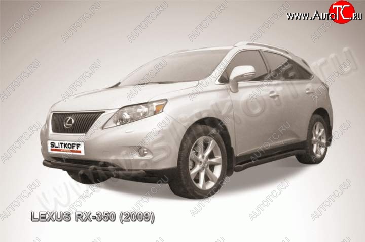 18 699 р. защита переднего бампера Slitkoff Lexus RX350 AL10 дорестайлинг (2008-2012) (Цвет: серебристый)  с доставкой в г. Вологда