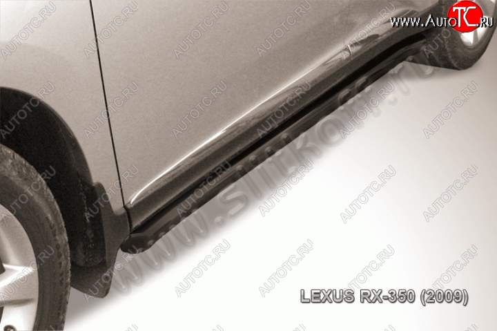 13 699 р. Защита порогов Slitkoff Lexus RX350 AL10 дорестайлинг (2008-2012) (Цвет: серебристый)  с доставкой в г. Вологда
