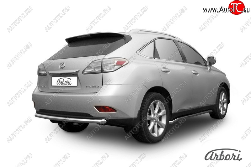 15 749 р. Защита заднего бампера Arbori (нержавейка, 1 труба d57 mm). Lexus RX350 AL10 дорестайлинг (2008-2012)  с доставкой в г. Вологда