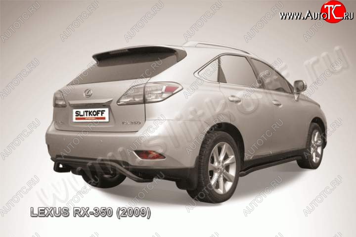 11 299 р. Защита задняя Slitkoff Lexus RX350 AL10 дорестайлинг (2008-2012) (Цвет: серебристый)  с доставкой в г. Вологда