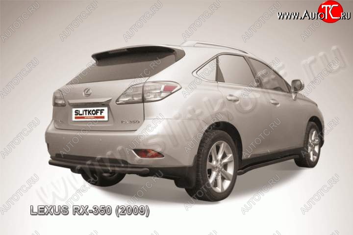 11 299 р. Защита задняя Slitkoff Lexus RX350 AL10 дорестайлинг (2008-2012) (Цвет: серебристый)  с доставкой в г. Вологда