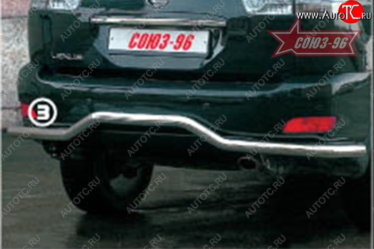 10 349 р. Защита заднего бампера Souz-96 (d60) Lexus RX400H XU30 рестайлинг (2005-2009)  с доставкой в г. Вологда