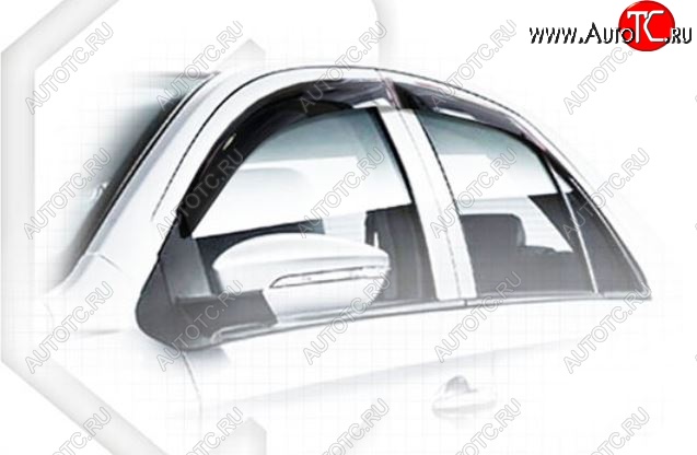 2 089 р. Дефлектора окон CA-Plastiс  Lifan Celiya (2013-2025) (Classic полупрозрачный, Без хром.молдинга)  с доставкой в г. Вологда