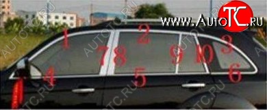 11 949 р. Накладки на стойки дверей СТ Lifan X60 1-ый рестайлинг (2015-2016) (Неокрашенные)  с доставкой в г. Вологда
