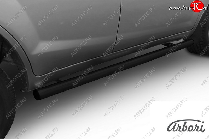 3 509 р. Защита заднего бампера Arbori (черная, 1 труба d60 mm). Lifan X60 1-ый рестайлинг (2015-2016)  с доставкой в г. Вологда