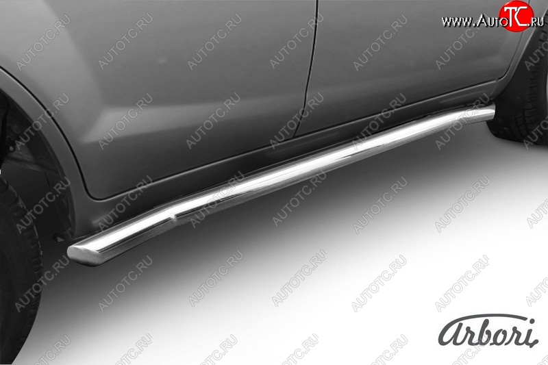 13 319 р. Защита штатных порогов Arbori (нержавейка, d60 mm). Lifan X60 1-ый рестайлинг (2015-2016)  с доставкой в г. Вологда