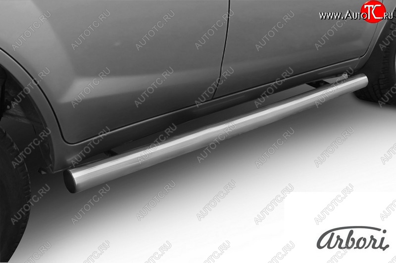 10 889 р. Защита штатных порогов Arbori (нержавейка, d76 mm). Lifan X60 1-ый рестайлинг (2015-2016)  с доставкой в г. Вологда
