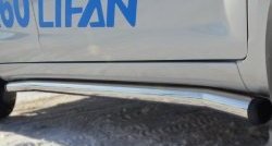 12 299 р. Защита порогов из круглой трубы диаметром 63 мм Russtal Lifan X60 1-ый рестайлинг (2015-2016) (Защита порогов с со скосами на торцах (вариант 1))  с доставкой в г. Вологда. Увеличить фотографию 8