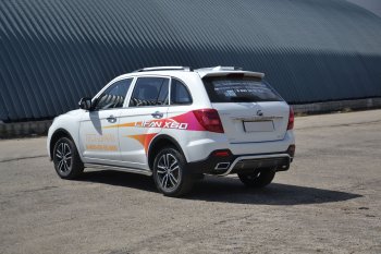 15 999 р. Защита заднего бампера Petroil Tuning Волна (d51) Lifan X60 2-ой рестайлинг (2016-2025) (Нержавеющая полированная сталь)  с доставкой в г. Вологда. Увеличить фотографию 3