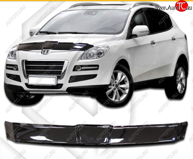 1 999 р. Дефлектор капота CA-Plastiс  Luxgen 7 SUV (2014-2025) (Classic черный, Без надписи)  с доставкой в г. Вологда