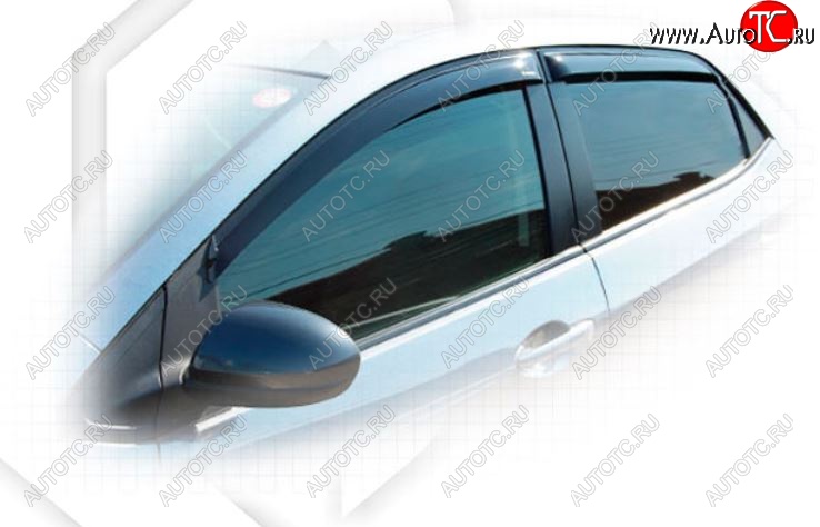 1 899 р. Дефлектора окон CA-Plastiс Mazda 2 2 DE хэтчбэк 5 дв. дорестайлинг (2007-2010) (Classic полупрозрачный)  с доставкой в г. Вологда