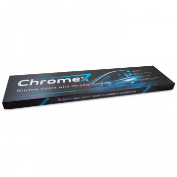699 р. Дефлекторы окон с хромированым молдингом CHROMEX Mazda 3/Axela BP хэтчбэк (2019-2025)  с доставкой в г. Вологда. Увеличить фотографию 3