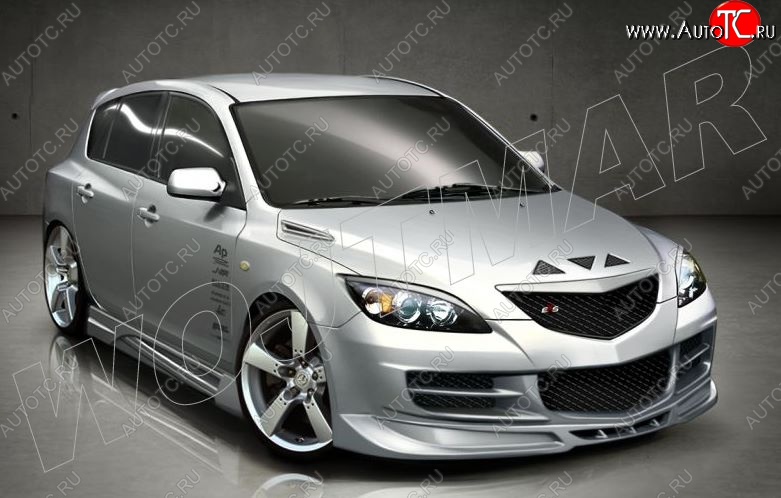 12 999 р. Пороги накладки CSR Mazda 3/Axela BK дорестайлинг, хэтчбэк (2003-2006)  с доставкой в г. Вологда