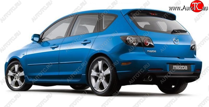 4 149 р. Пороги накладки SPORTEST Mazda 3/Axela BK дорестайлинг, хэтчбэк (2003-2006) (Неокрашенные)  с доставкой в г. Вологда
